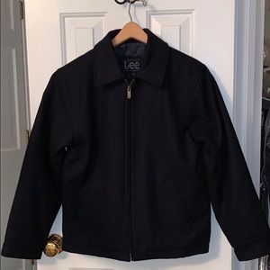 Boys Warm Wool Coat - Navy Blue